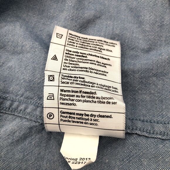 Carhartt Relaxed Fit Short Sleeve Shirt Solid Blue Button Down Cotton Men’s XL - Picture 8 of 9